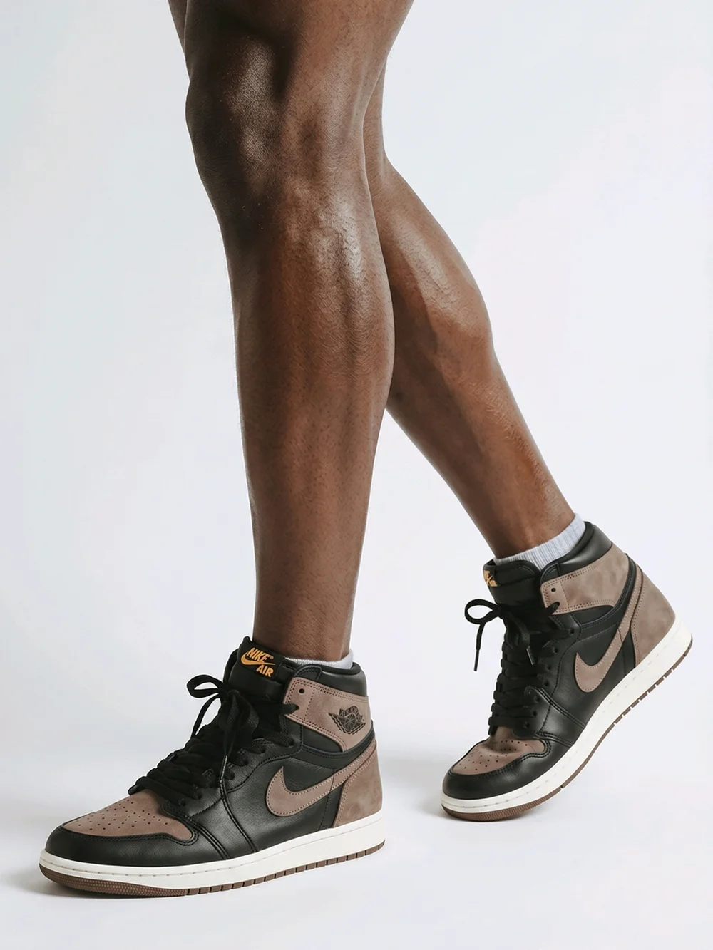 Nike Air Jordan 1 Retro High O.G. Palomino Sneakers - Black & Taupe Size 12 VGC